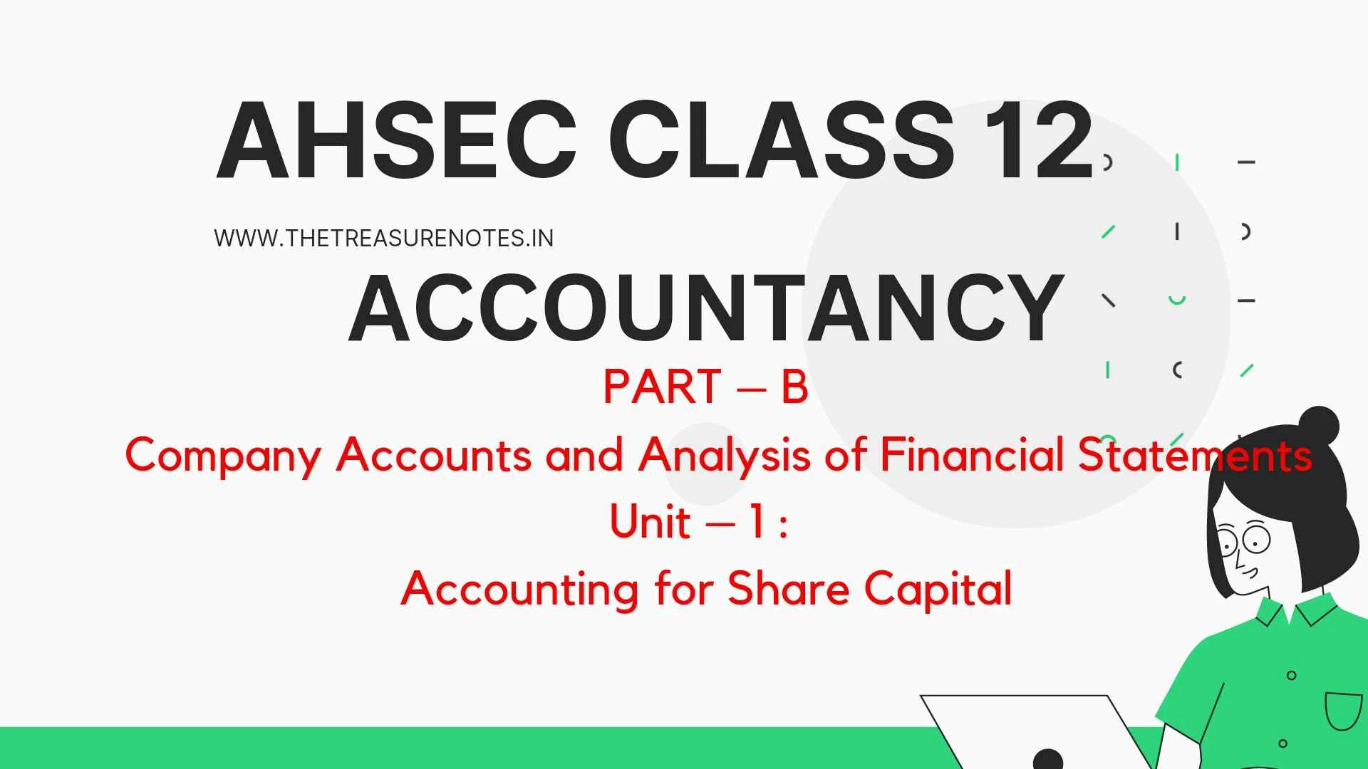 Accounting for Share Capital [AHSEC Class 12 Accountancy Notes 2024 Updated]