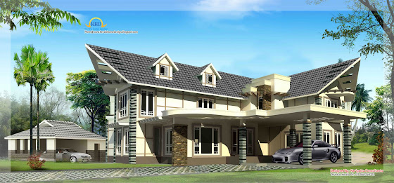 Luxury House Elevation - 302 Sq M (3255 Sq. Ft.)