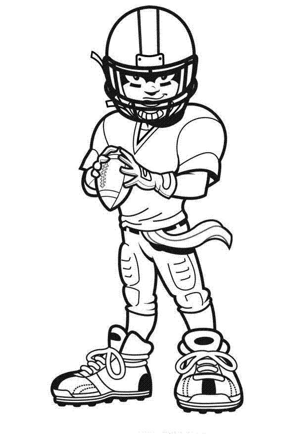 Download American Football Players Kids Coloring Pages