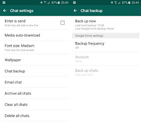 how to backup whatsapp data on google drive