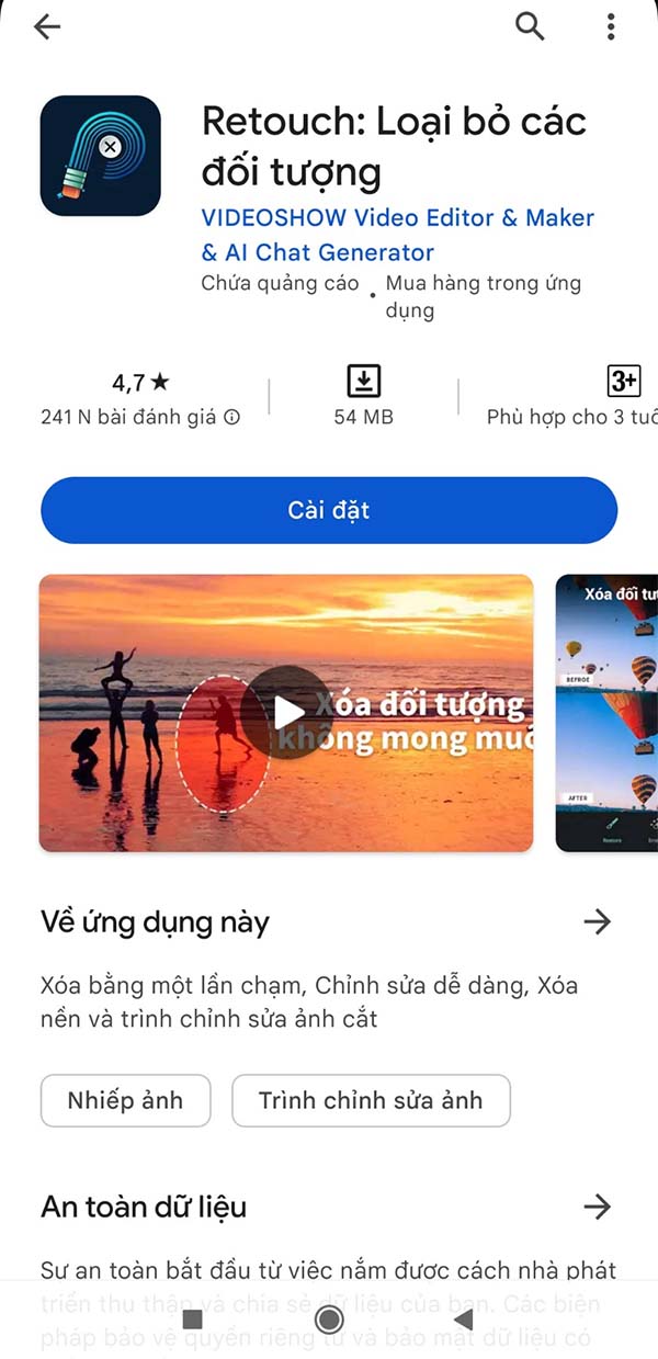 Retouch: Loại bỏ các đối tượng - ứng dụng xóa đối tượng, tách nền và chỉnh sửa ảnh c1