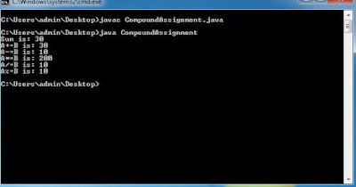 Assignment and Unary Operators-compound assignment javaform