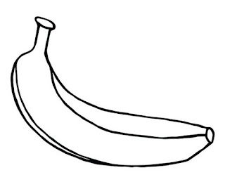 belajar emnggambar buah pisang