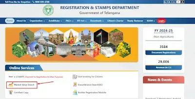 market value of property in Telangana