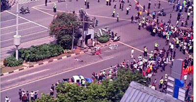 Teror Bom dan Baku Tembak di Sarinah Thamrin Jakarta