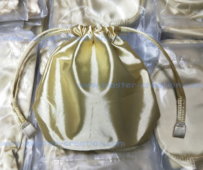 golden drawstring pouch