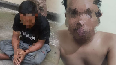 Dua Pria Diduga Melakukan Curanmor, Anggota Polisi Amankan Dari Amukan Masa