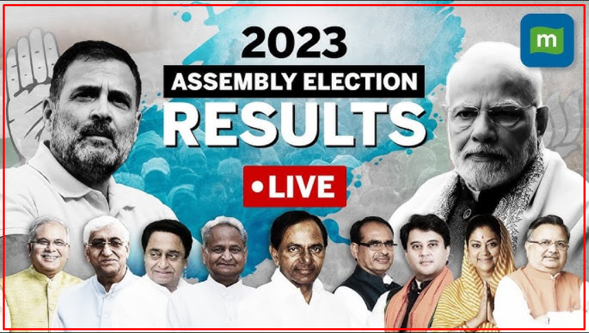 Assembly Election Results 2023 : Assembly Election Results for four states - Madhya Pradesh, Rajasthan, Chhattisgarh and Telangana