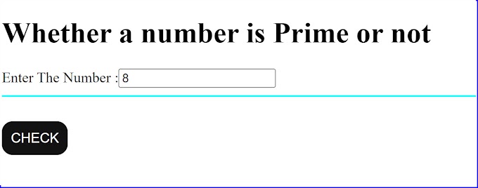 JavaScript and HTML code to check whether given number is prime or not - Practical [ SWPD 4311603 ]