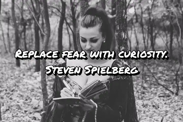 Replace fear with curiosity. Steven Spielberg