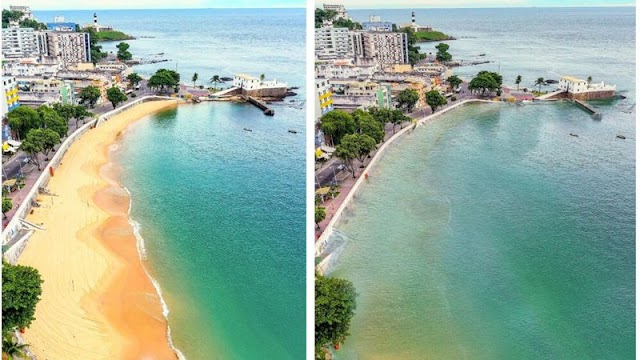 Junho Verde: Exposição mostra áreas de Salvador submersas com aumento do nível do mar