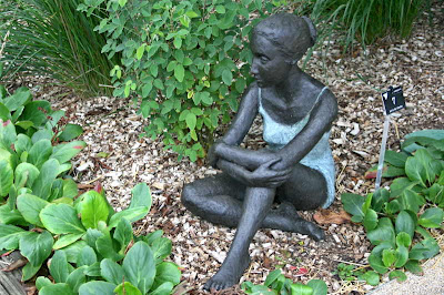 bronze of young girl