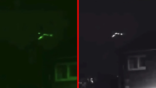 The best UFO sighting over Huddersfield in the UK is a triangle shape UFO and 2 UFO Orbs following the triangular UFO.