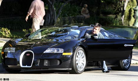 in his Bugatti Veyron!