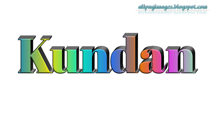 Kundan name 3d PNG image