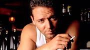 Russell Crowe Charismatic Handsome Actor With Cigarette Pose