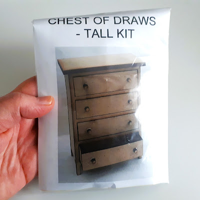 One-twelfth scale chest of drawers kit