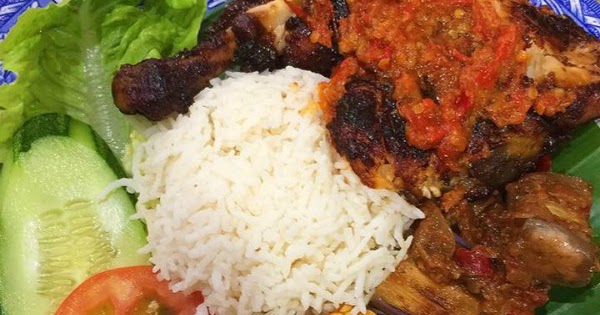 Resepi Nasi Ayam Penyet Bakar Dan Sambal Penyet Pedas 