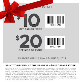 Free Printable Aeropostale Coupons