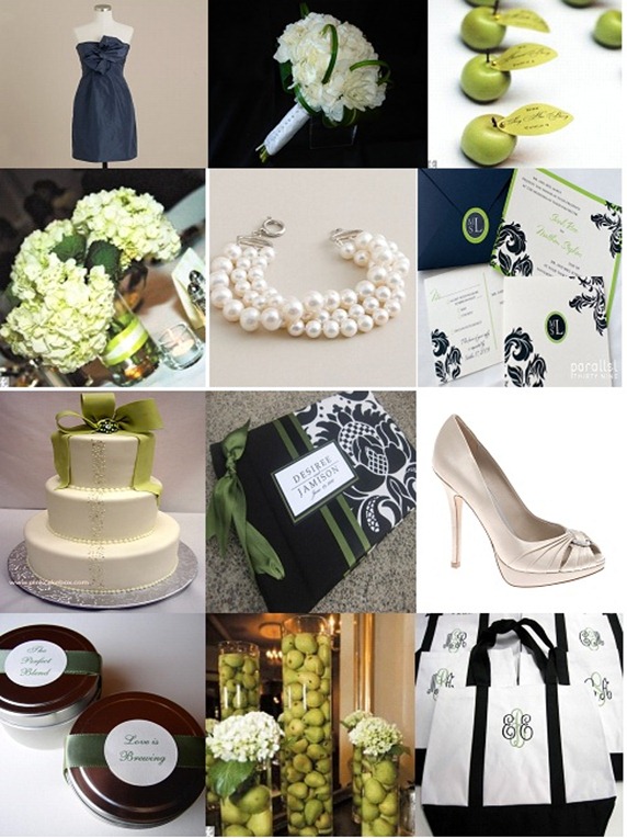 Row 2 White Hydrangea Centerpiece from Wedding by Color