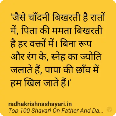 Top Shayari On Father And Daughter In Hindi