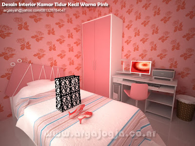 Desain Interior Kamar  Tidur Kecil  Warna  Pink  Argajogja s 