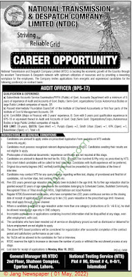 National transmission  and despatch company jobs