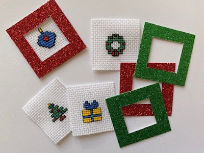 Tutorial for Christmas cross stitch gift tags