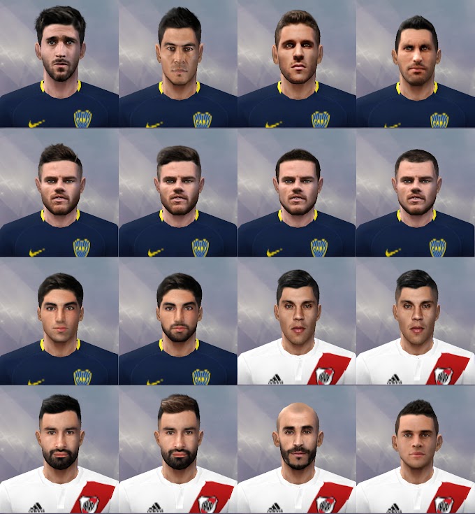 Facepack River Plate e Boca Juniors 2018 | By Updates Faces PES6