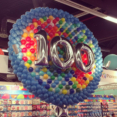 100 Year Celebration Balloon Wall by Luc Bertrand