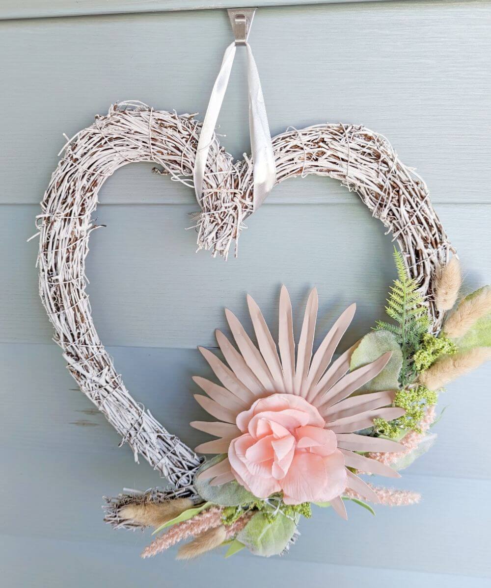 DIY Anthropologie Heart Wreath Dupe