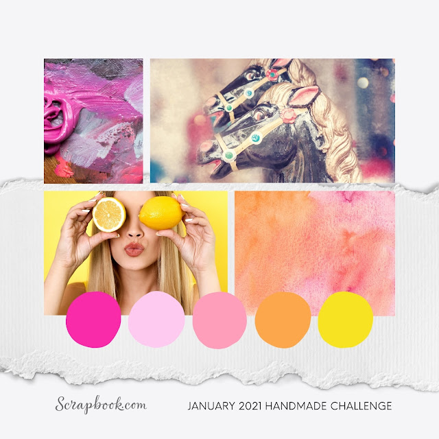 Scrapbook.com January 2021 Handmade Challenge mood board