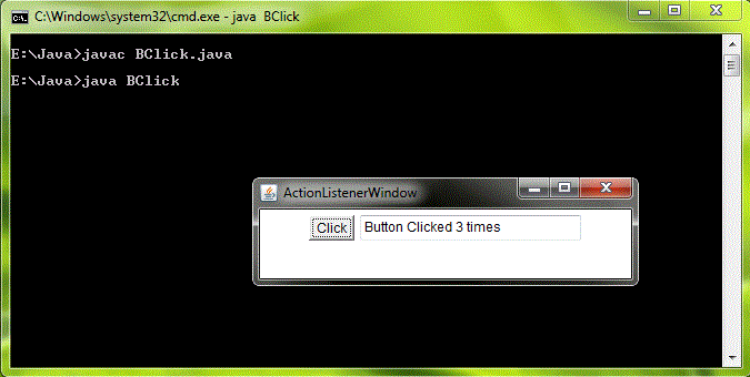 Java program to find how many times a user clicked a buttion