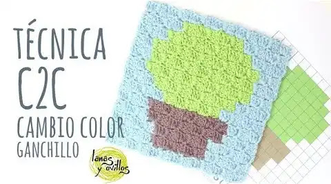 Aprende a tejer con la técnica C2C a crochet