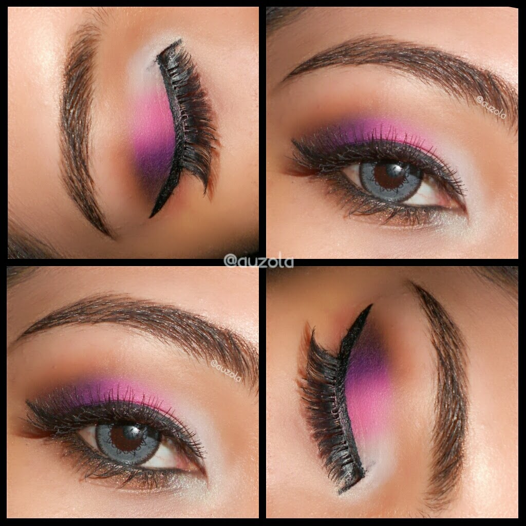 Tutorial Eye Makeup Purple Pinklicious Kawaii Beauty Japan