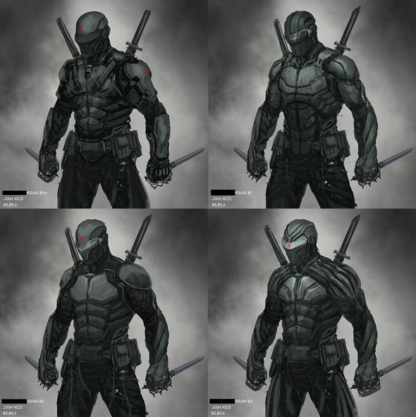 Josh Nizzi ilustrações artes conceituais filmes G.I.Joe: Retaliação - Snake Eyes e Storm Shadow