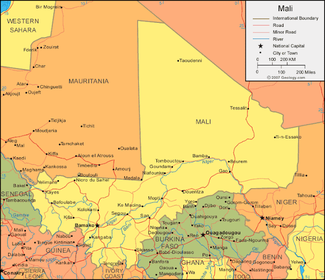 Mali | Mapas Geográficos do Mali