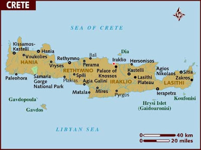 Map of Crete Province Area