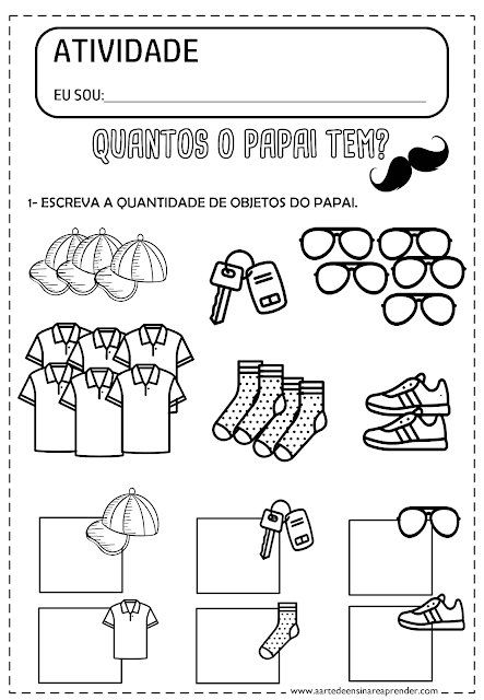 Atividades de Matemática – Cálculo, recorte e colagem das adições –