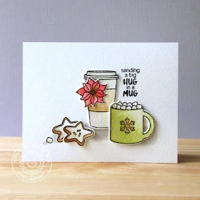 Sunny Studio Stamps: Mug Hugs & Christmas Icons Hot Cocoa & Coffee Card by Emily Leiphart.