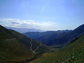 small road in the mountains of Ladakh in India