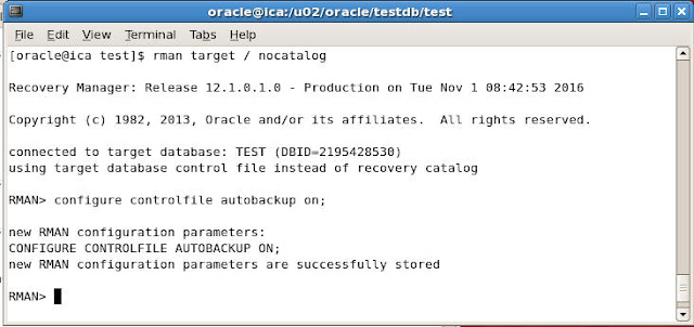 Configure various Options in RMAN