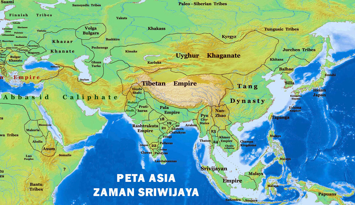  Peta Benua Asia lengkap  Sejarah Nasional dan Dunia