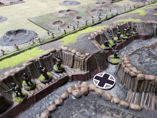 German infantry begin manning the parapets