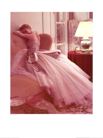 Vintage pink tulle Kate Moss languishingin Vogue