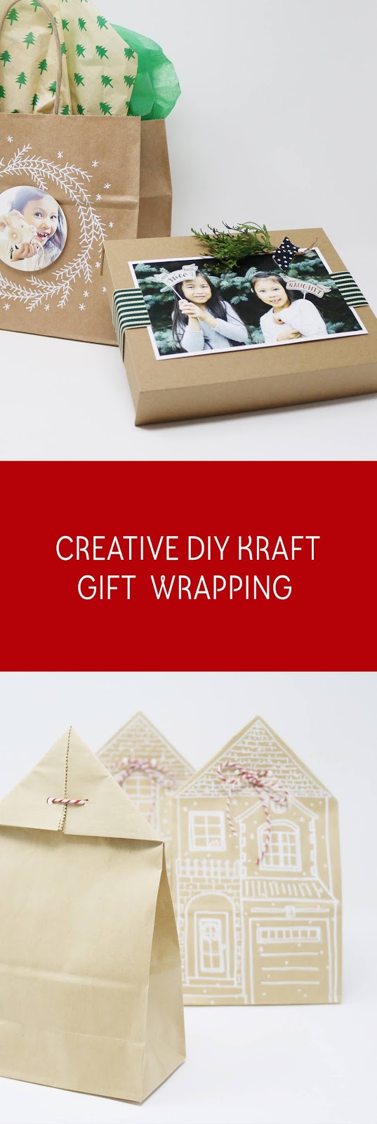 It's gift wrapping season! Creative DIY gift wrapping ideas using plain kraft bags and kraft boxes | creativebag.com