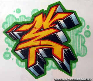 Graffiti Letter E 3D