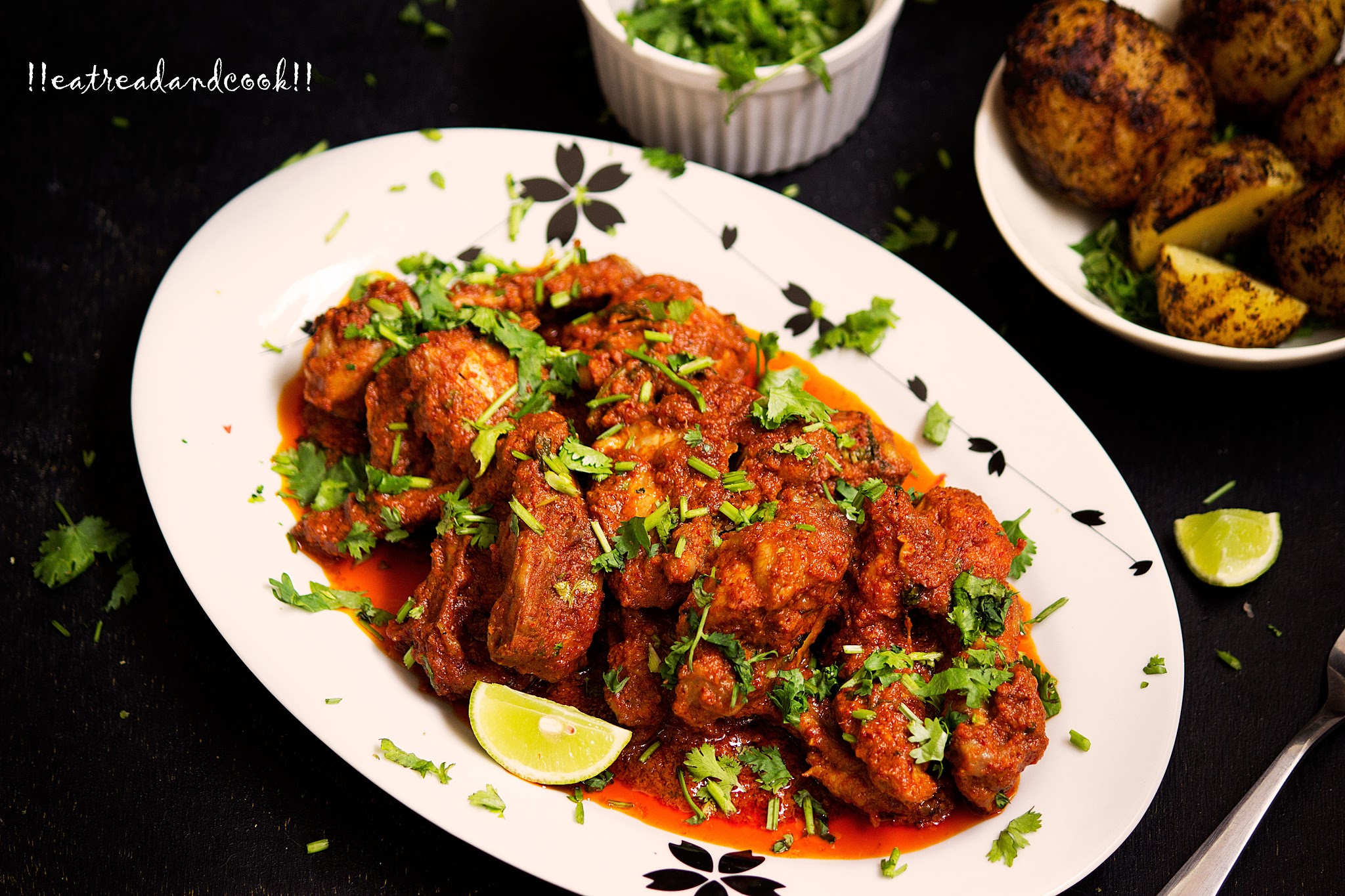 Bhuna Chicken recipe with step by step pictures