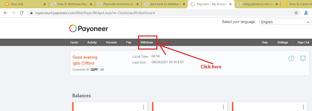 Easiest Tips On How To Withdraw Payoneer In Nigeria