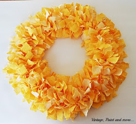 Vintage, Paint and more... diy rag wreath tutorial